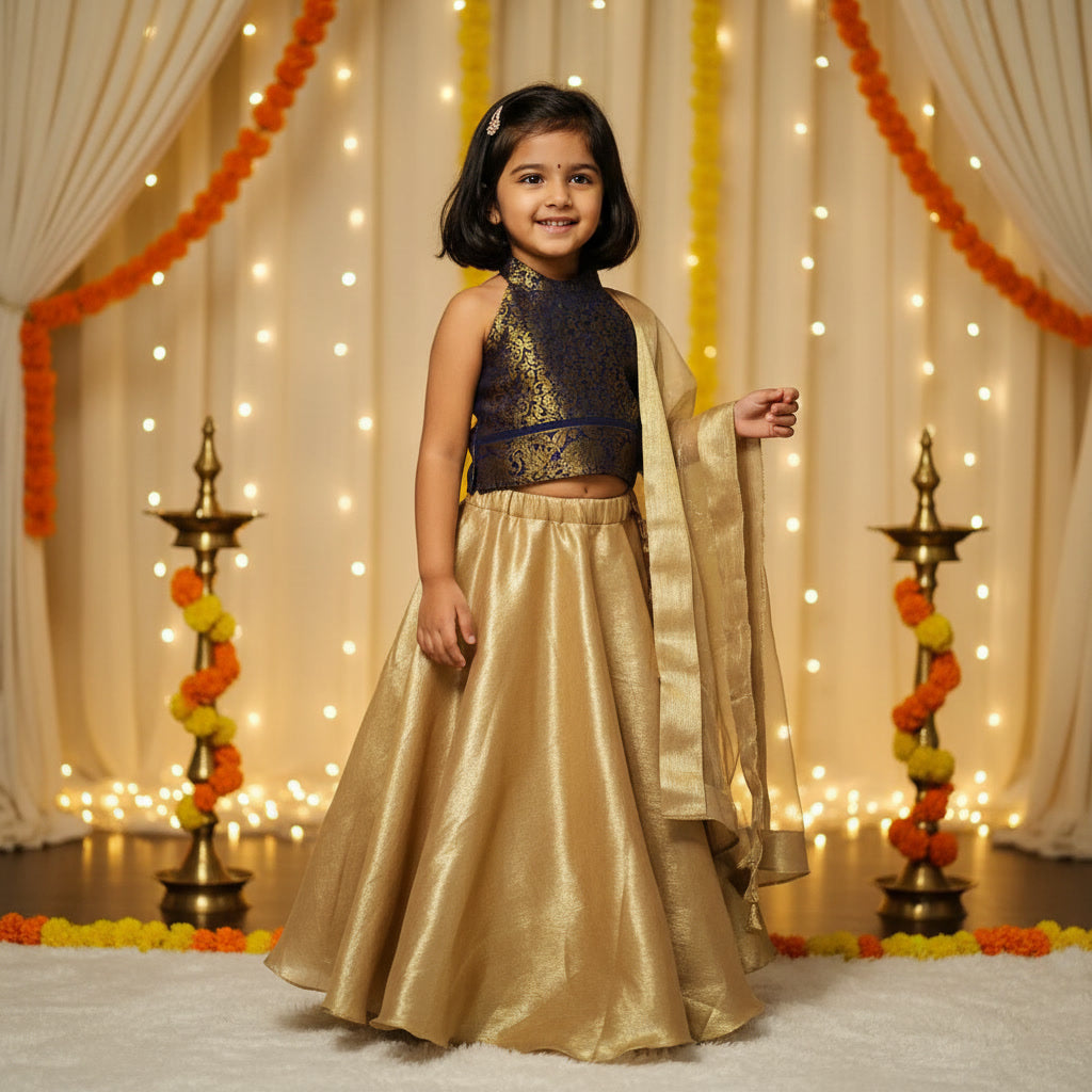 Customised Traditional Indian Wear Outfit / Lehenga Choli for Rakshabandhan, Janmashtami, Onam & Every Occasion
