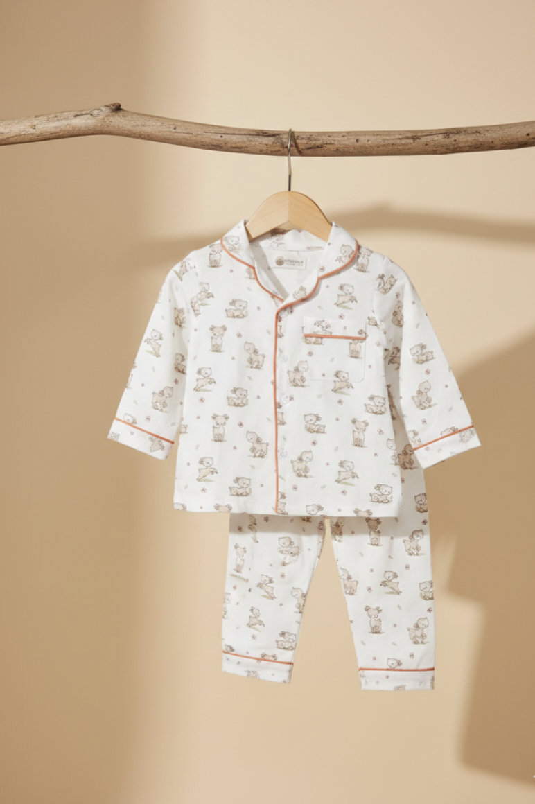 Cute Roe Deer Cotton Night Suit for Kids