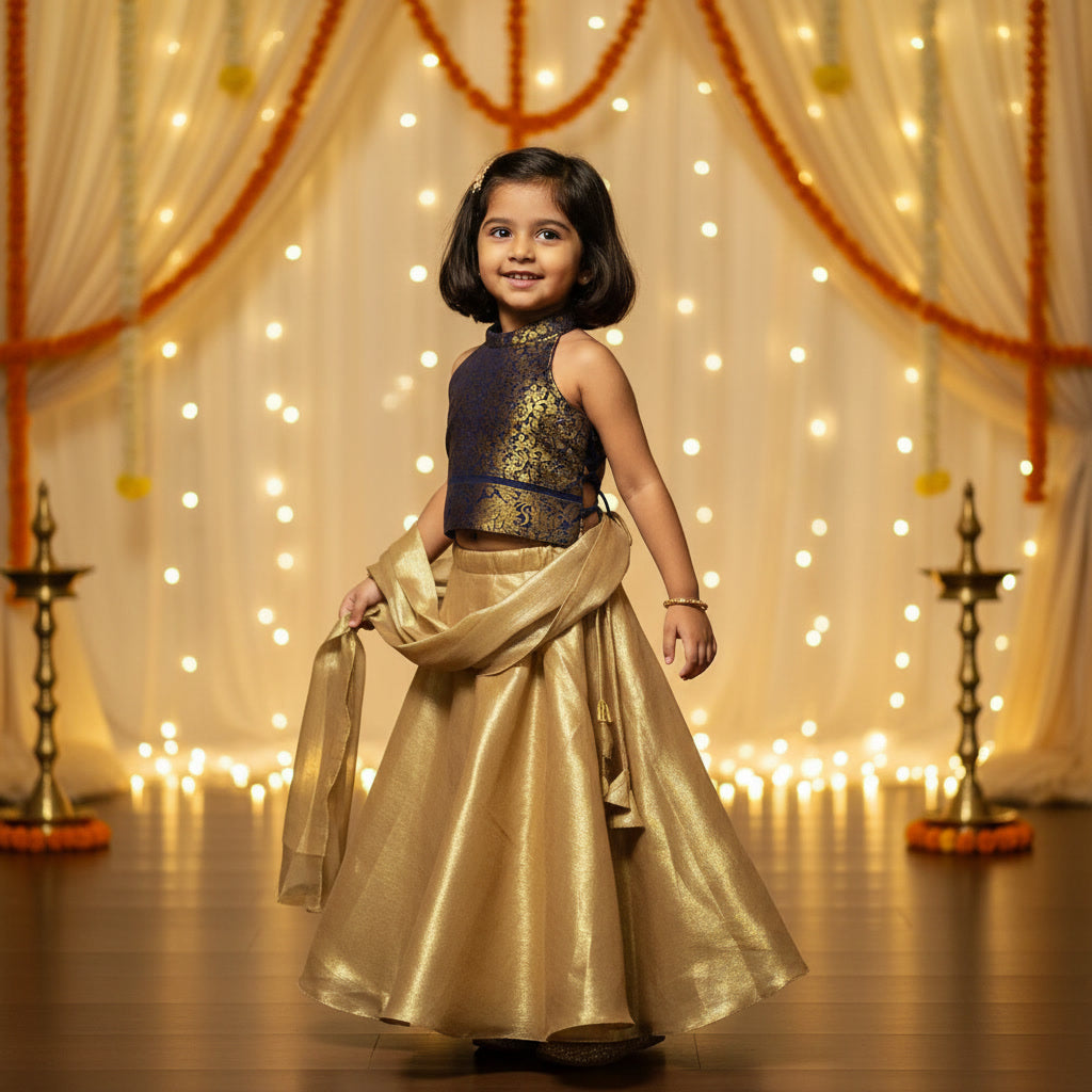 Customised Traditional Indian Wear Outfit / Lehenga Choli for Rakshabandhan, Janmashtami, Onam & Every Occasion