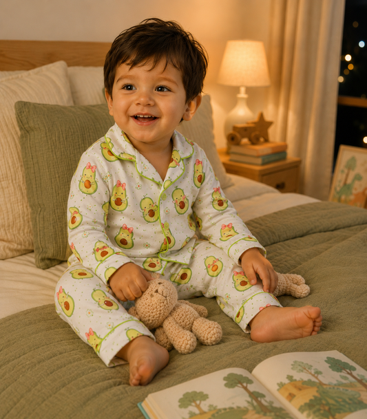 Soft & Comfy Muslin Cotton Night Suit Avacado (Copy)