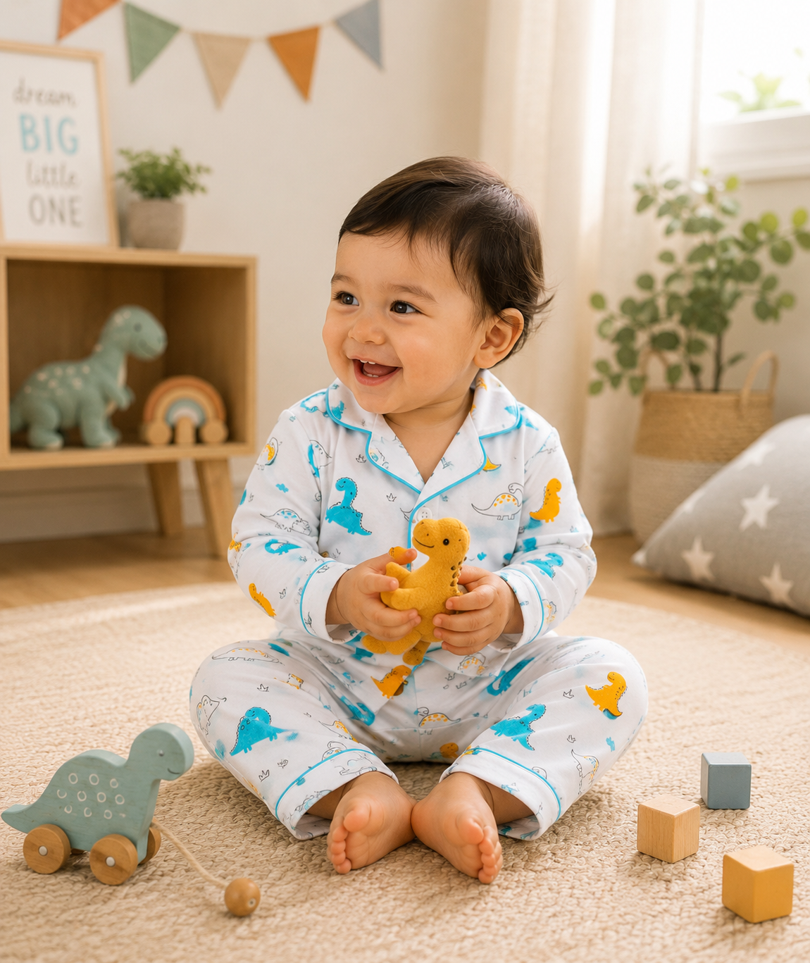 Organic muslin cotton night suit in TYRANTS