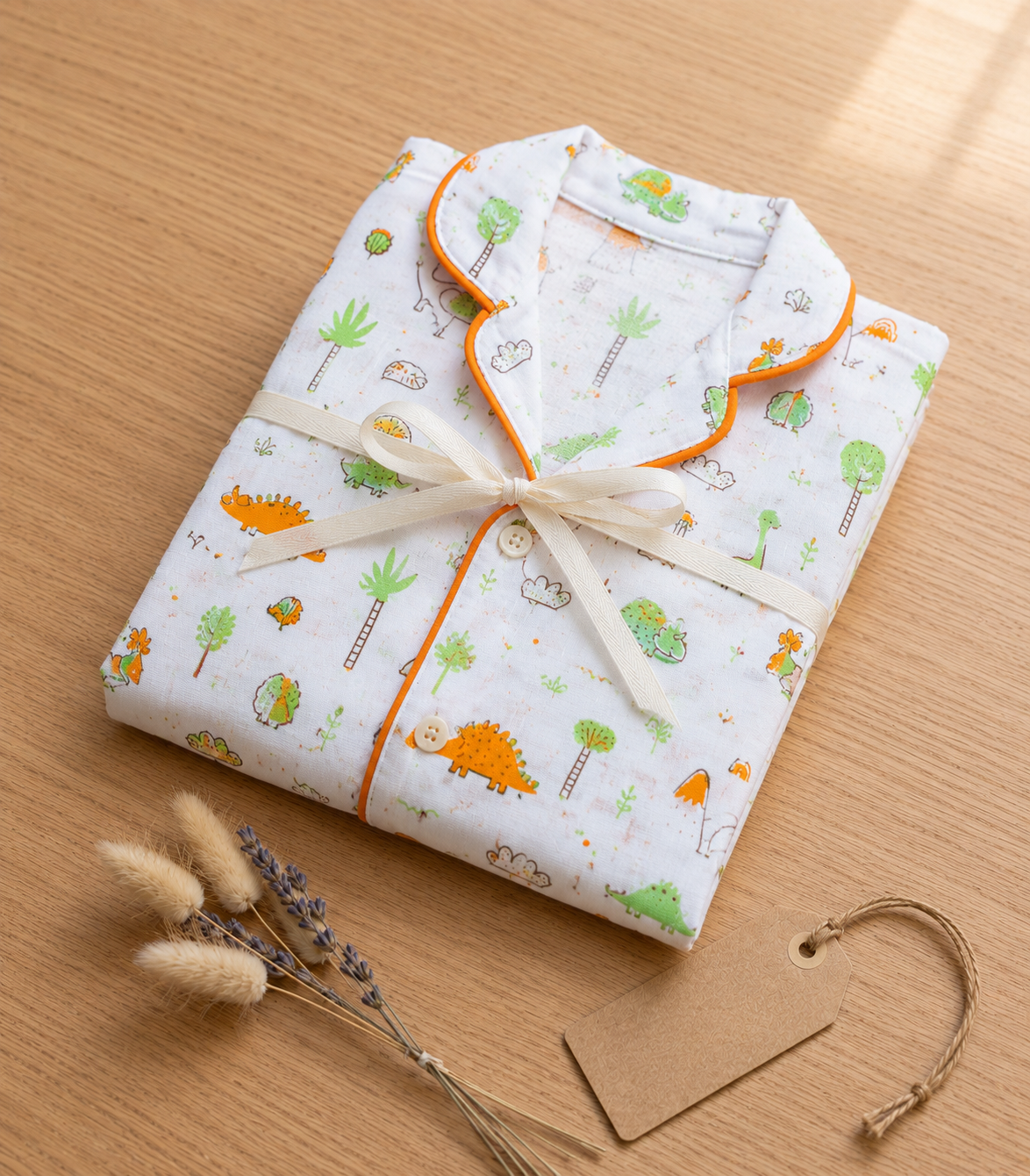 100% Organic muslin Cotton Soft & Comfy Night Suit