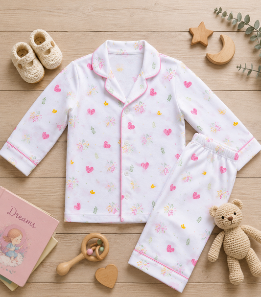 Organic muslin cotton night suit in Sparkle